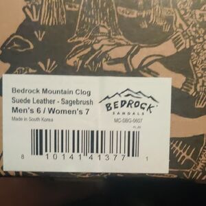 Bedrock Mountain Clog Suede Leather - Sagebrush